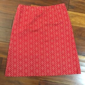 SOLD Boden Burnt Orange & Cream Floral Skirt
